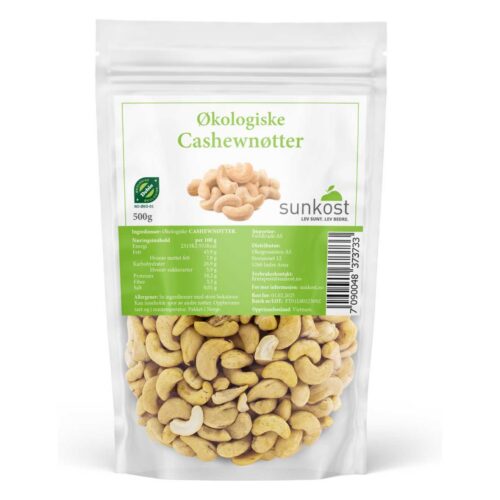 Sunkost Cashewnøtter 500g
