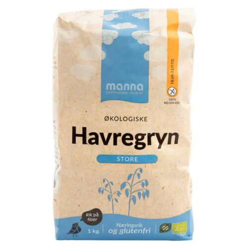 Manna Havregryn, store, glutenfri