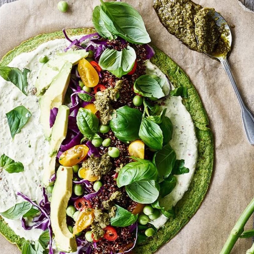 Veggie wraps med spinat
